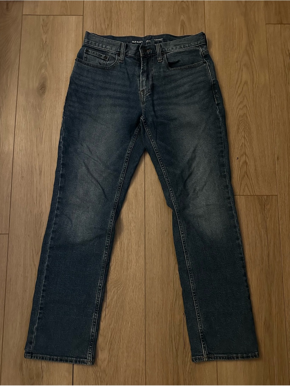 Old Navy Men's Faded Navy Straight Jeans
